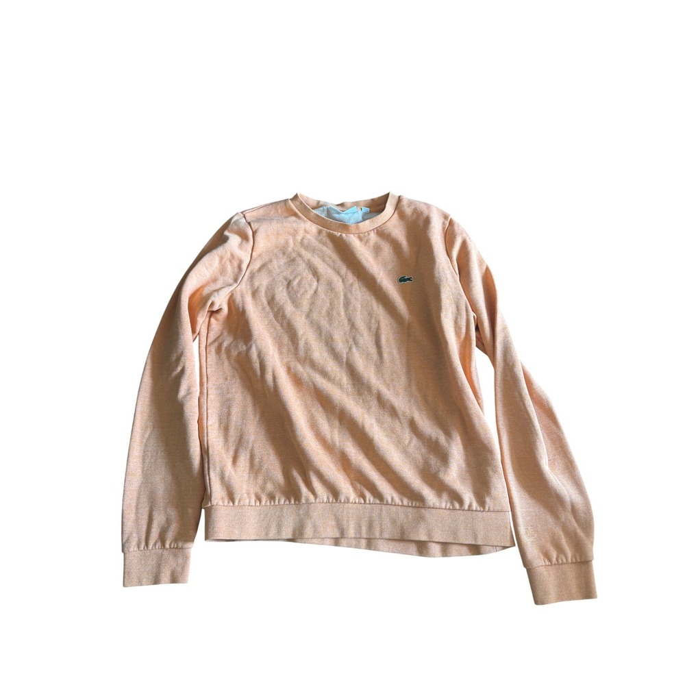 Lacoste Sport Orange Crewneck Sweatshirt Small Alligator Logo‎ Size 40